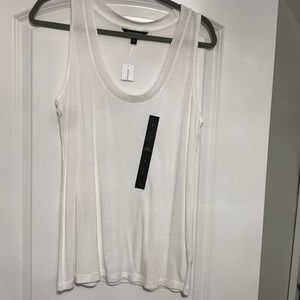 COPY - Banana Republic white tank with crochet trim - brand new with tags size L